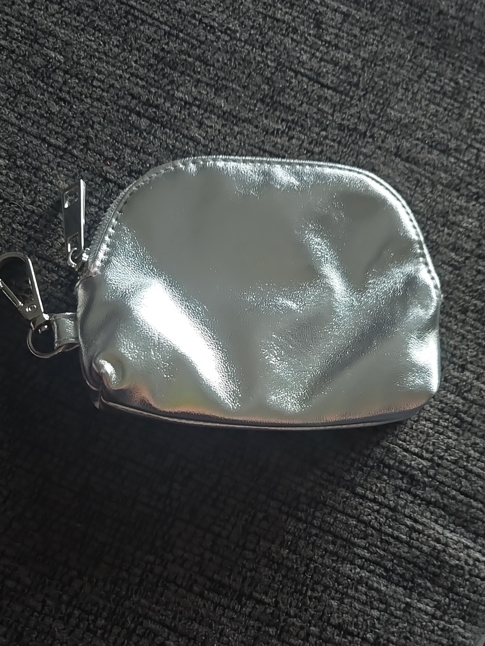 art class Silver Metallic Cosmetic Wristlet Pouch